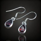 Gránát ezüst fülbevaló