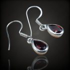 Gránát ezüst fülbevaló