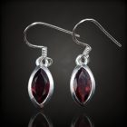 Gránát ezüst fülbevaló