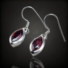 Gránát ezüst fülbevaló