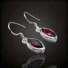 Gránát ezüst fülbevaló