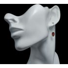 Gránát ezüst fülbevaló