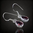 Gránát ezüst fülbevaló