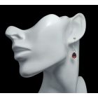 Gránát ezüst fülbevaló