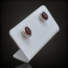 Gránát ezüst fülbevaló