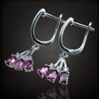 Gránát ezüst fülbevaló