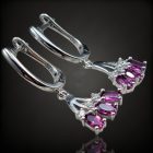 Gránát ezüst fülbevaló