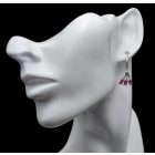 Gránát ezüst fülbevaló