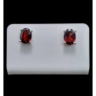 Gránát ezüst fülbevaló