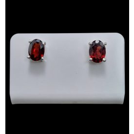 Gránát ezüst fülbevaló