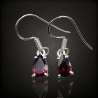 Gránát ezüst fülbevaló