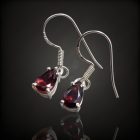 Gránát ezüst fülbevaló