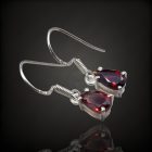 Gránát ezüst fülbevaló