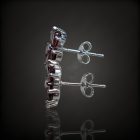 Gránát ezüst fülbevaló