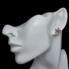 Gránát ezüst fülbevaló