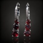 Gránát ezüst fülbevaló