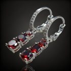 Gránát ezüst fülbevaló