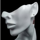 Gránát ezüst fülbevaló