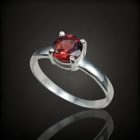 Gránát ezüst gyűrű