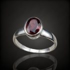 Gránát ezüst gyűrű