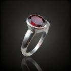 Gránát ezüst gyűrű