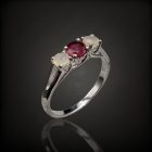 Gránát ezüst gyűrű
