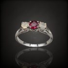 Gránát ezüst gyűrű
