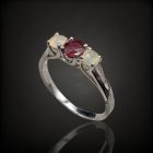 Gránát ezüst gyűrű