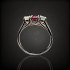 Gránát ezüst gyűrű