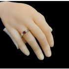 Gránát ezüst gyűrű