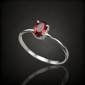 Gránát ezüst gyűrű