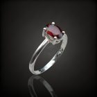 Gránát ezüst gyűrű