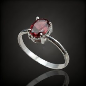 Gránát ezüst gyűrű