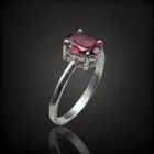 Gránát ezüst gyűrű