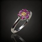 Gránát ezüst gyűrű