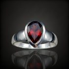 Gránát ezüst gyűrű