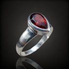 Gránát ezüst gyűrű