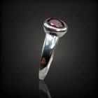 Gránát ezüst gyűrű