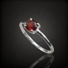 Gránát ezüst gyűrű
