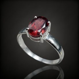 Gránát ezüst gyűrű