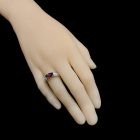 Gránát ezüst gyűrű