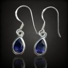 Iolit ezüst fülbevaló