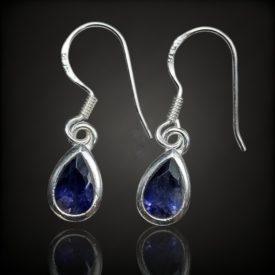 Iolit ezüst fülbevaló