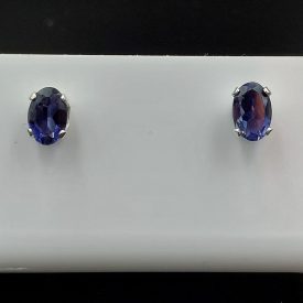 Iolit ezüst fülbevaló