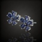 Iolit ezüst fülbevaló