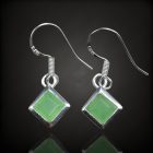 Jáde ezüst fülbevaló