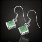 Jáde ezüst fülbevaló