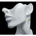 Jáde ezüst fülbevaló