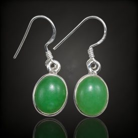 Jáde ezüst fülbevaló
