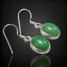 Jáde ezüst fülbevaló